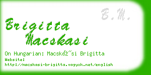 brigitta macskasi business card